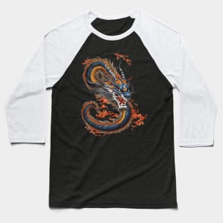 Fire Breathing Dragon Baseball T-Shirt